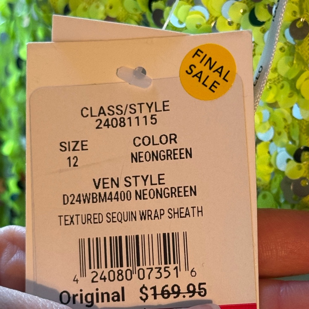 NWT Neon Sequin dress - Picture 15 of 15